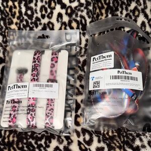 Pink Leopard Print Cat and Puppy Harness Set